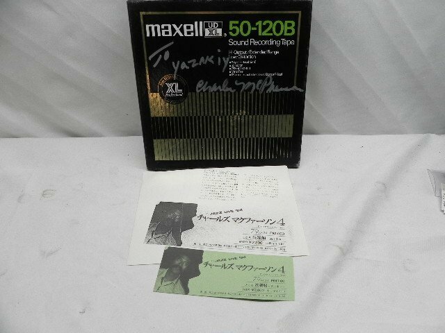 【希少】チャールズ・マクファーソン 1984年 チャールズマクファーソン4 JAZZ ライブ音源 オープンリールテープ サイン（大）