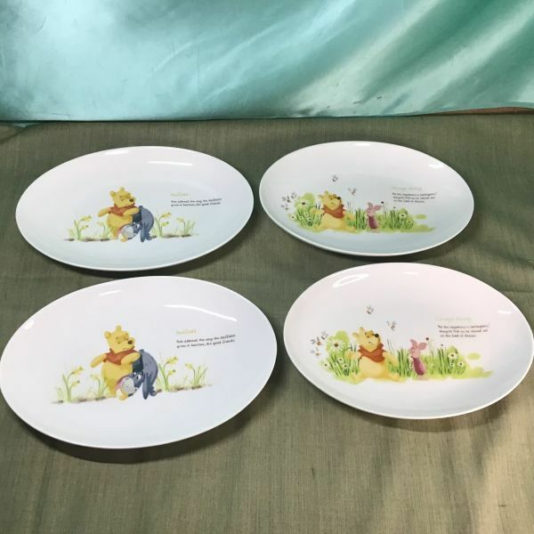 【未使用】★SANGO三郷陶器　Disney ディズニー★オーバルプレート　カレー皿　4枚セット　くまのプーさん