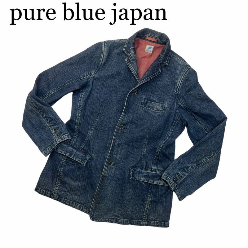 pure blue japan ピュアブルージャパン デニムジャケット ジーンズ ジージャン サイズ2 長袖 アウター 上着 