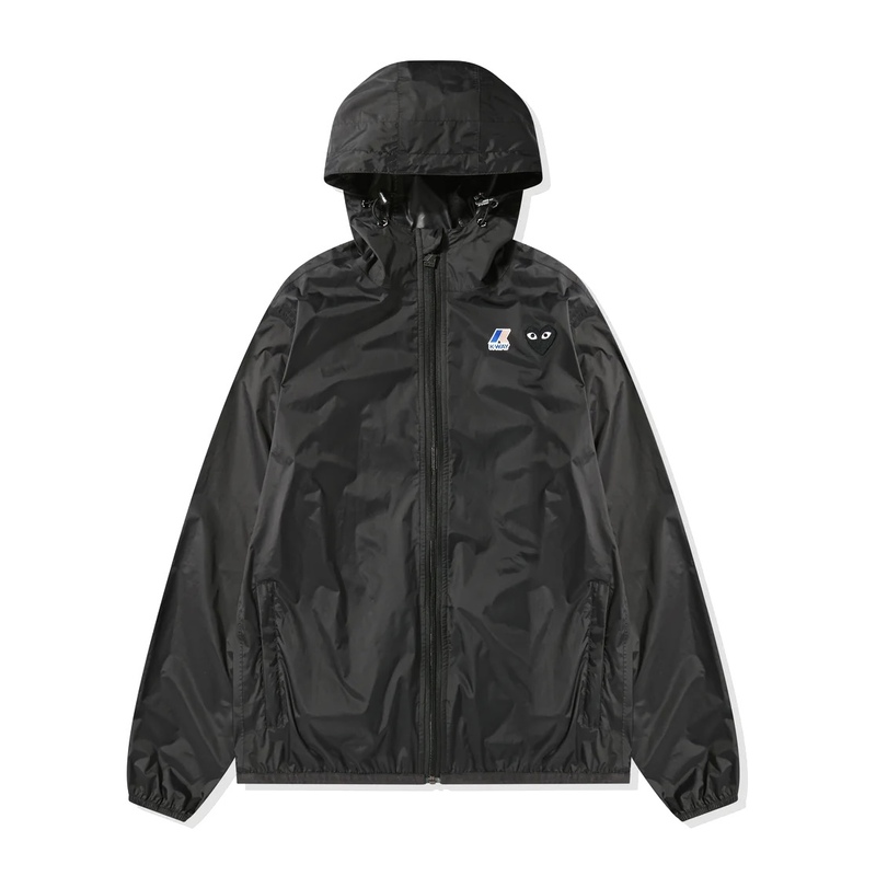 コムデギャルソン プレイ PLAY CDG K-WAY ZIP ナイロン ジャケット コラボ限定 新品