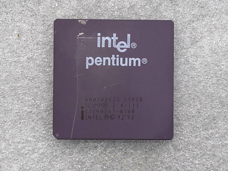 Intel Pentium 133MHz インテル CPU ペンティアム A80502133 SY028 ジャンク品 動作未確認 クリックポスト対応