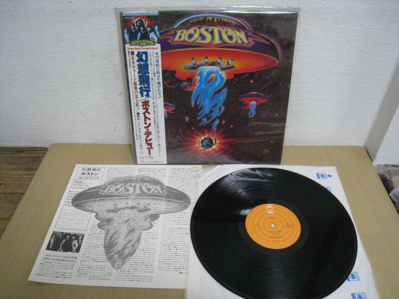 「6035/I7C」LPレコード　帯付　BOSTON　幻想飛行　ボストン デビュー　洋楽　ロック