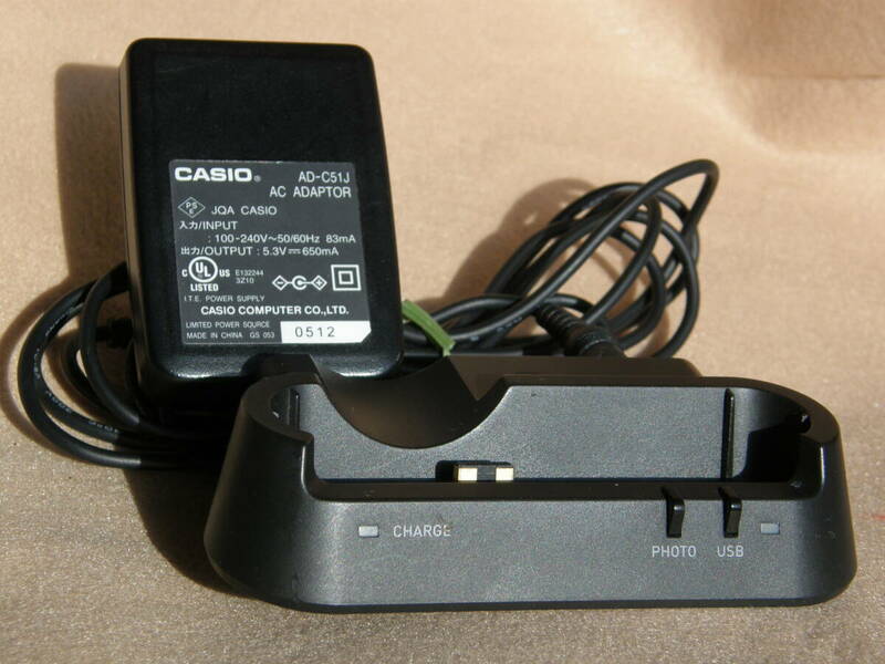 カシオ　CASIO　USB　Cradle　クレードル　SA-28　＋　電源　AD-C51J