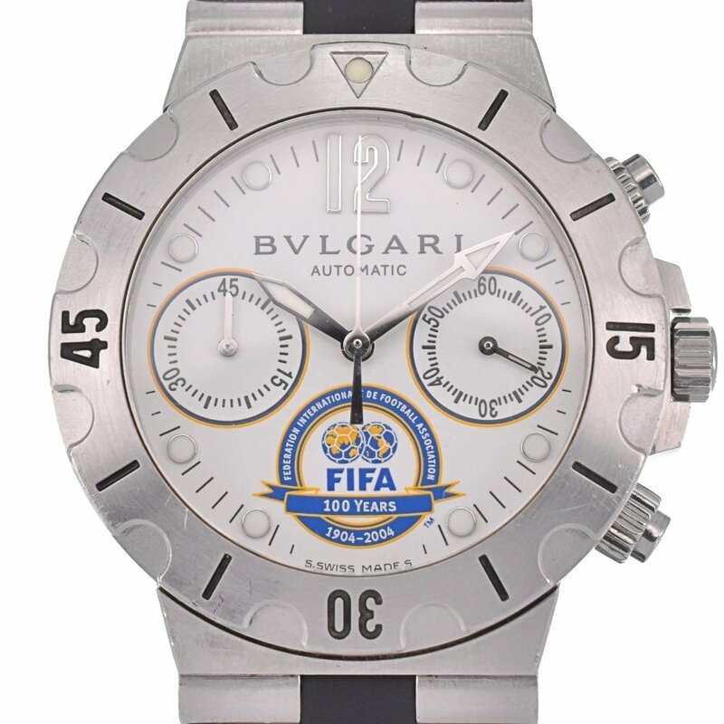△ ブルガリ BVLGARI SCB38S ディアゴノ スクーバ クロノグラフ FIFA100周年記念限定 自動巻き メンズ 箱付き R#127306