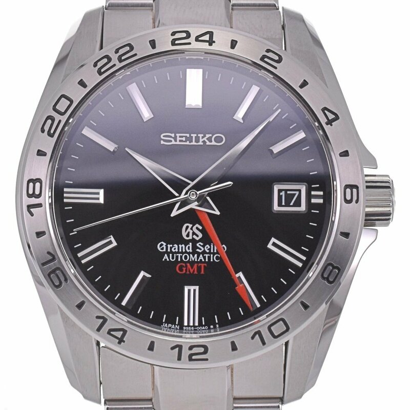 セイコー SEIKO SBGM001/9S56-00A0 グランドセイコー GMT デイト 自動巻き メンズ 美品 箱・保証書付き R#129950