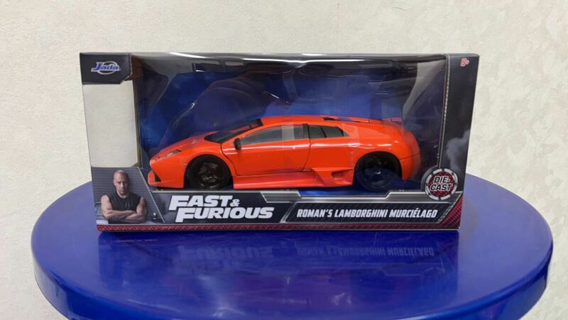 新品 1/24 Jada toys FAST&FURIOUS ワイルドスピード　 Roman's Lamborghini MURCIERAGO LP640 w25×H 11×D13