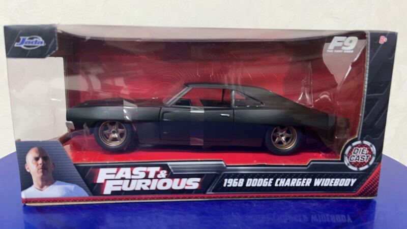 新品 1/24 Jada toys FAST&FURIOUS ワイルドスピード　 1968 DODGE CHARGER WIDEBODY w25×H 11×D13