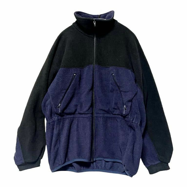【保温◎】良品 mont-bell フリースジャケット　フルジップ　日本Lサイズ　USA Mサイズ 黒紺色