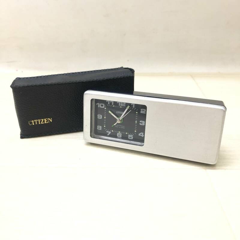 ★CITIZEN シチズン エレクトロニック ミニ アラーム 時計 クロック コンパクト 目覚まし アナログ ジャンク品★G01728