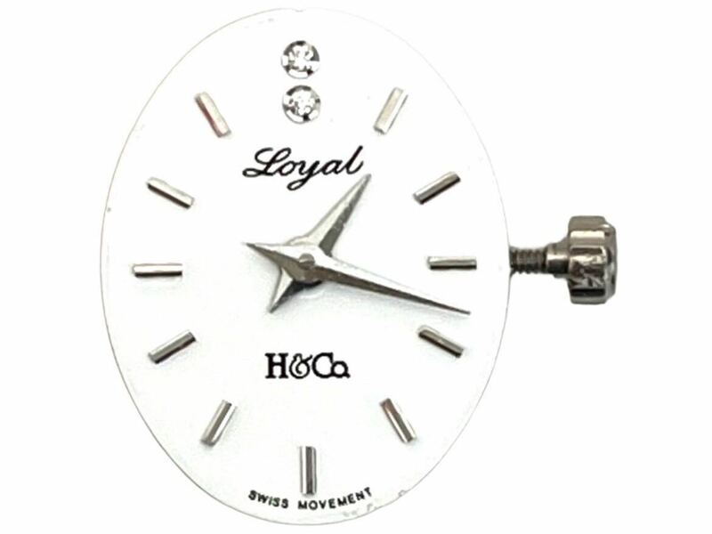 H&Co. 平和堂 Loyal レディース 腕時計 ロイヤル クォーツ ムーブメント SWISS SIX 6 JEWELS MOVEMENT ホワイト文字盤 不動