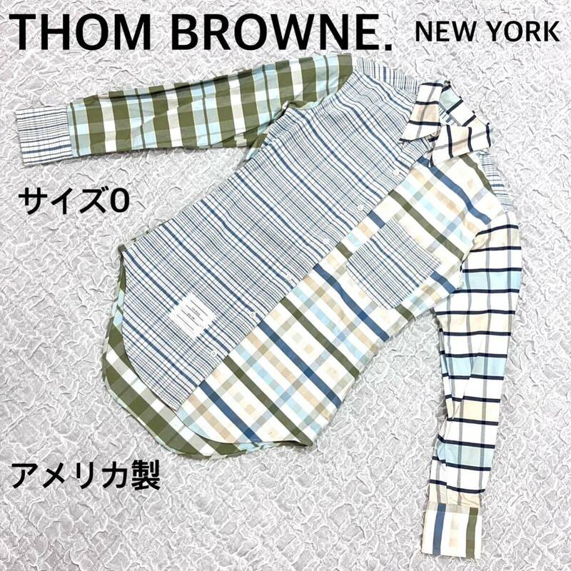 美品　THOM BROWNE. トムブラウン　長袖チェックシャツ　サイズ0