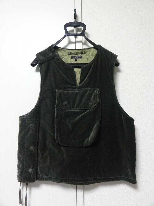 19FW Engineered Garments Cover Vest Cotton Velveteen エンジニアードガーメンツ カバー ベスト ベルベット オリーブ　