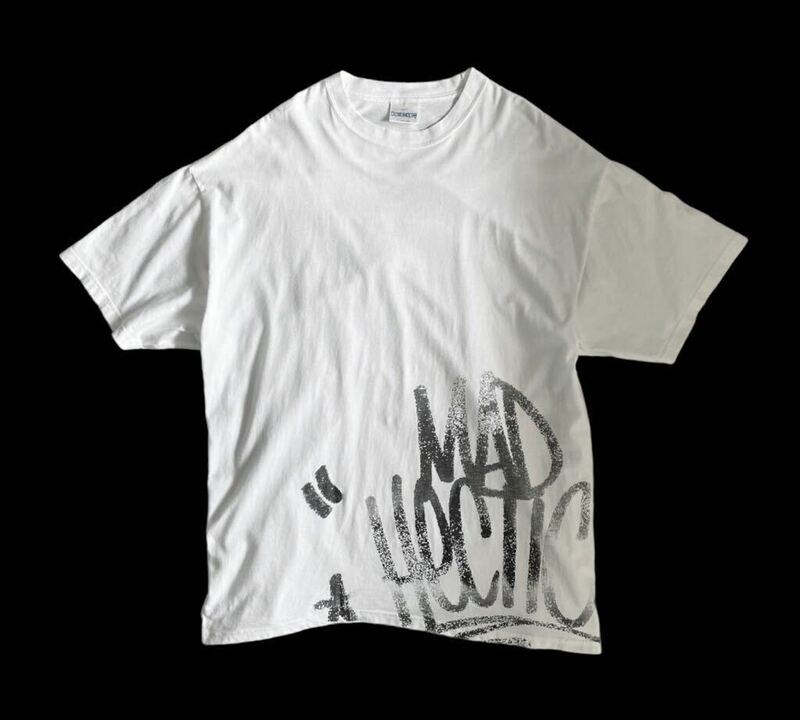 希少!! 名作!! 00s HECTIC ヘックティック グラフティー 手刷りロゴ tシャツ ホワイト size XL アーカイブ ビンテージ VINTAGE