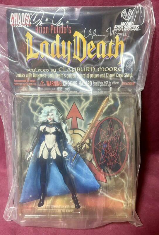 '97 MOORE『LADY DEATH』レディ・デス 1000体限定 直筆サイン入 アクションフィギュア クレイバン・ムーア ブライアン・プリド