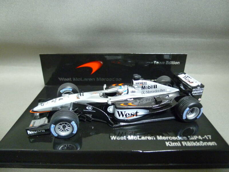 PMA 1/43 West マクラーレン メルセデス MP4-17 K.ライコネン 2002 純正タバコ仕様 チーム特注品