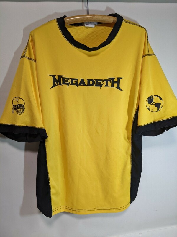 Megadeth Soccer Soccer Jersey from their World needs A Hero Tour promo shirt メガデス Metallica ゲームシャツ サッカー シャツ XL