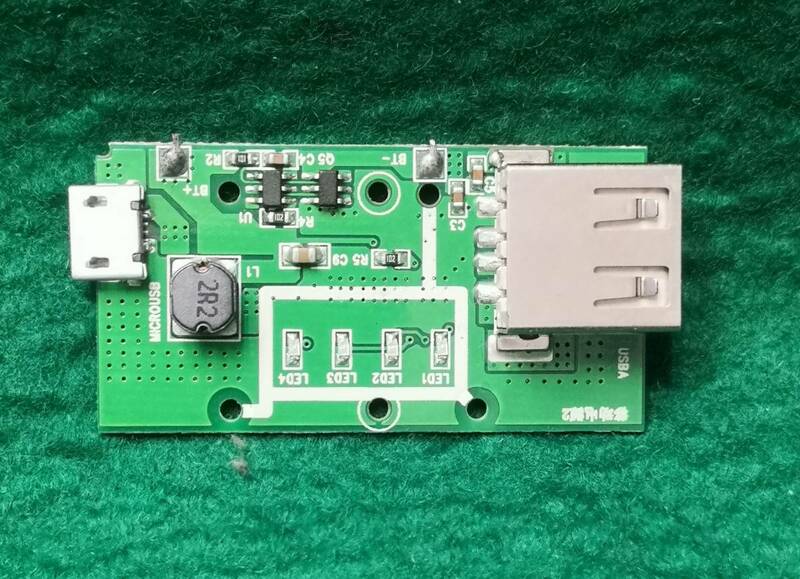 リチュウム電池充電放電基板表示付き　電流容量充放電共１Ａ送料全国一律普通郵便１２０円