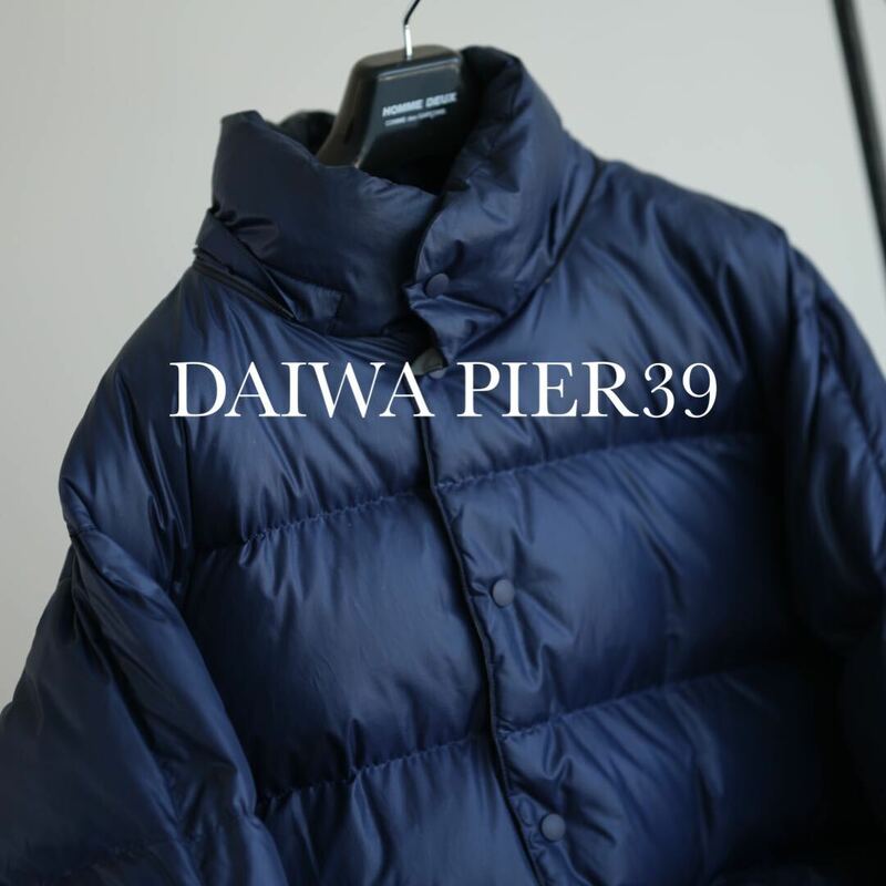 DAIWA PIER39 バックパッカー ダウンパーカー ジャケット L ネイビー 青 ダイワ ピア39 ブルー フード取り外し可能