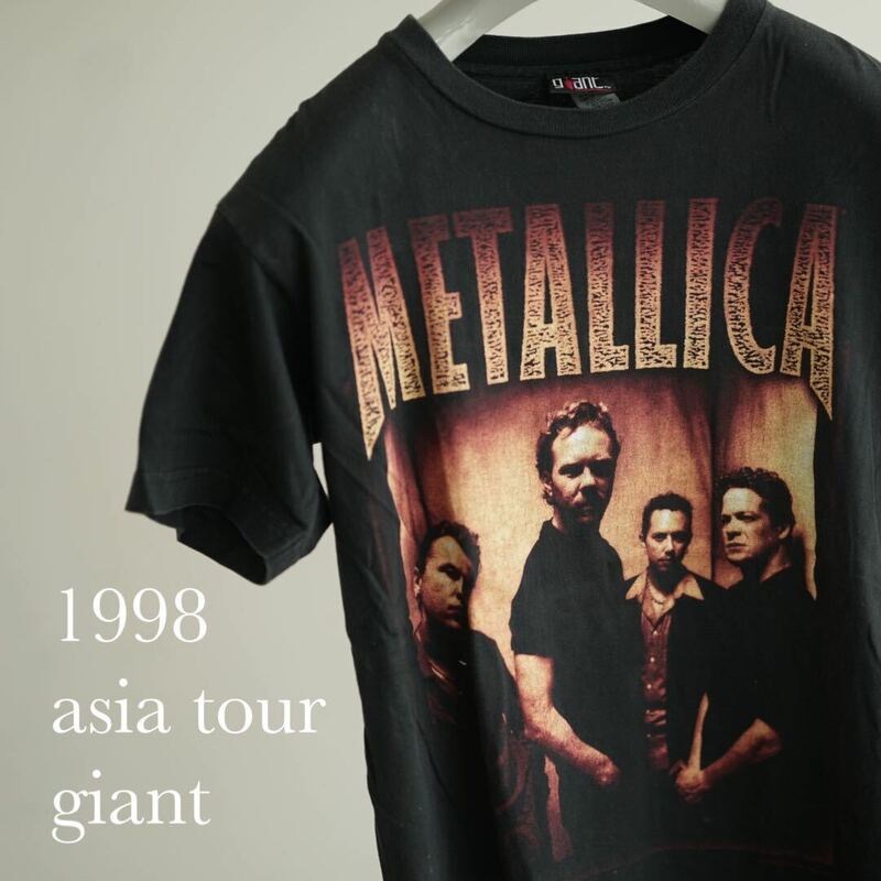 metallica 1998 Reload asia tour ビンテージ tシャツ giant メタリカ ブラック 黒 90s Jason Newsted