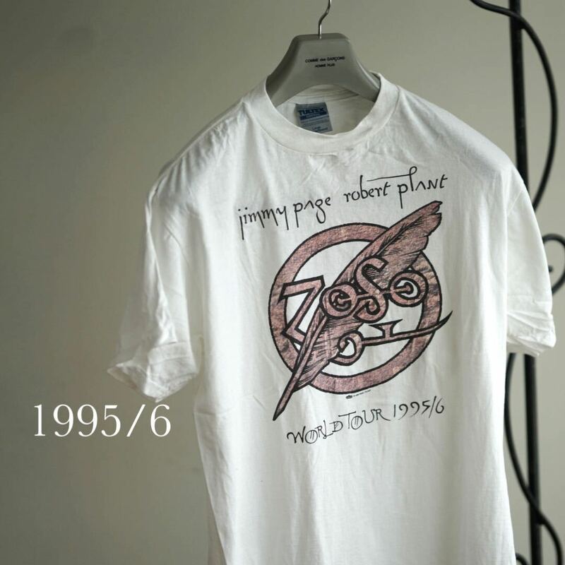 1995 PAGE PLANT asia tour オフィシャル ビンテージ tシャツ japanツアー レッドツェッペリン LED ZEPPELIN バンドTシャツ 白 90s ブート