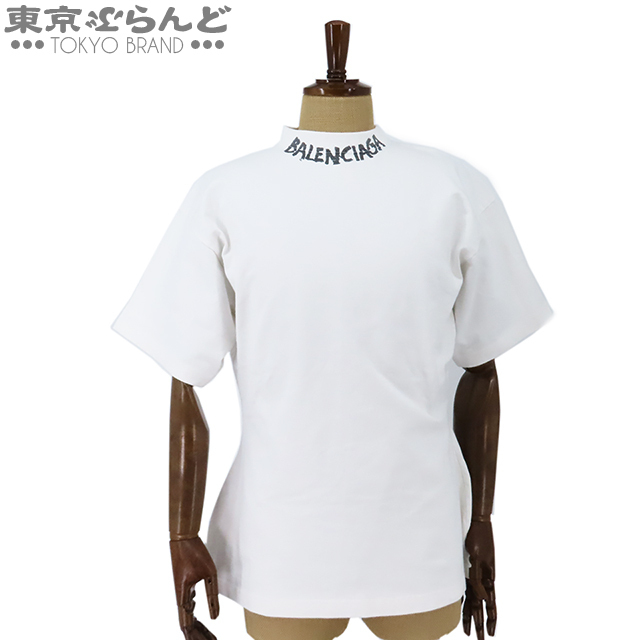 101724602 バレンシアガ BALENCIAGA モックネック Tシャツ 半袖 841590 ホワイト 白 コットン XS トップス ユニセックス