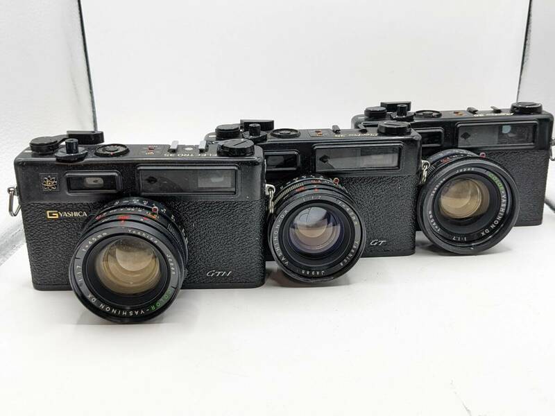 ★３個まとめ・ジャンク扱い★ Yashica ヤシカ ELECTRO 35 GT×２台、GTN×1台 ★ 通電 / シャッター可 #1237