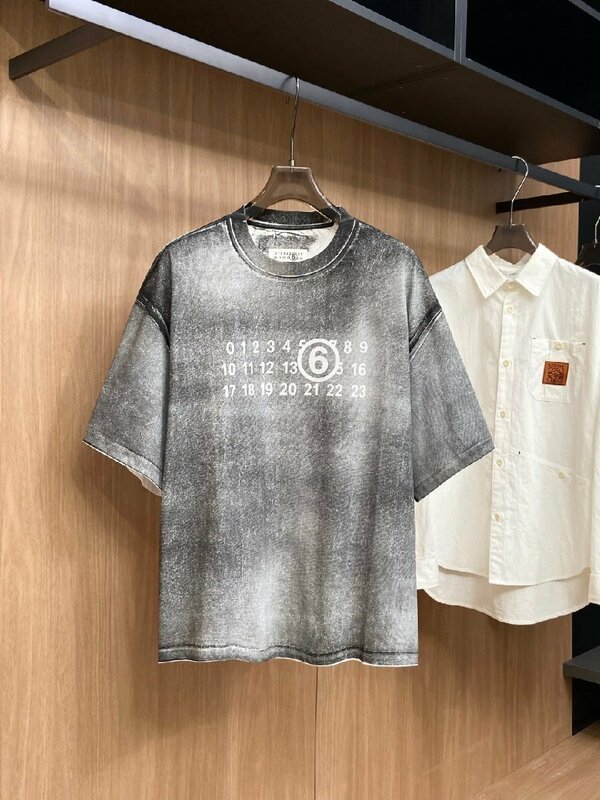 Maison Margiela マルタンマルジェラ メンズ　Tシャツ　半袖　数字ロゴ　トレロ風　S-XL　サイズ選択可能