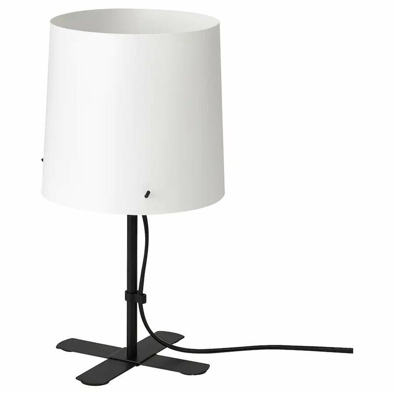 IKEA テーブルランプ, BARLAST ブラック/ホワイト 31 cm 送料￥520!