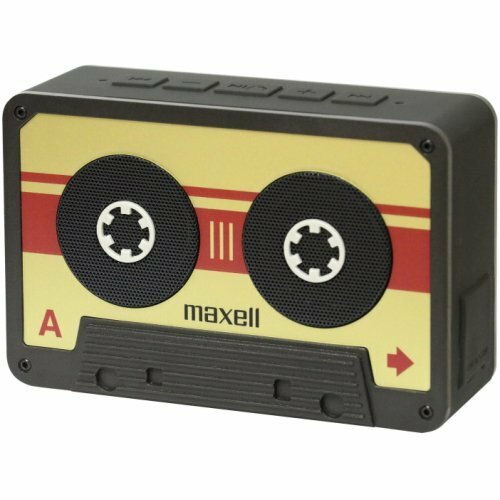 新品 送料無料 maxell マクセル Bluetooth対応 ワイヤレススピーカー MXSP-BT90GD カセット型　レトロ カセットテープ ブラック
