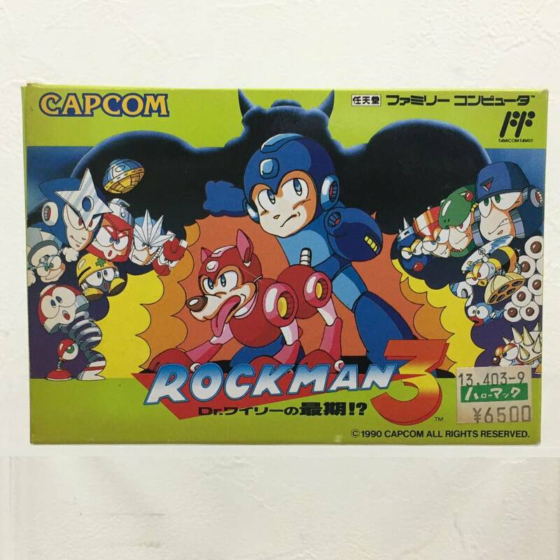 ファミコン　ロックマン３　FC　カプコン　CAPCOM 箱 説明書あり　中古品