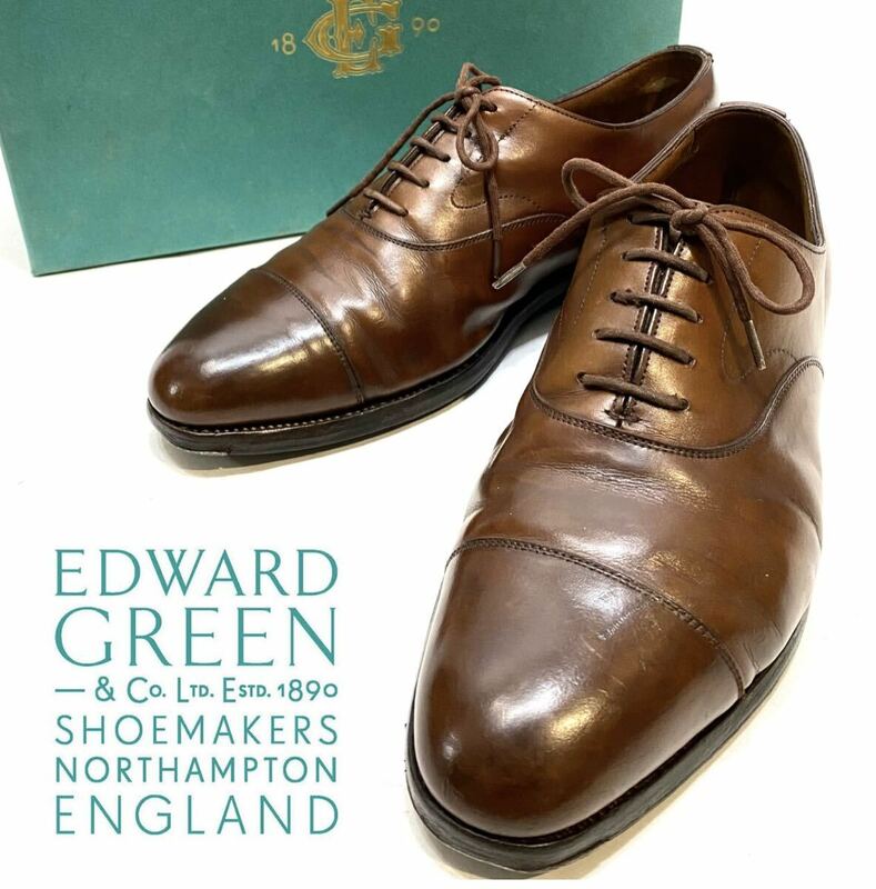 EDWARD GREEN BERKELEY キャップトゥ レザーシューズ E202ラスト エドワードグリーン バークレー 革靴 ドレスshoes カーフ ブラウン UK7