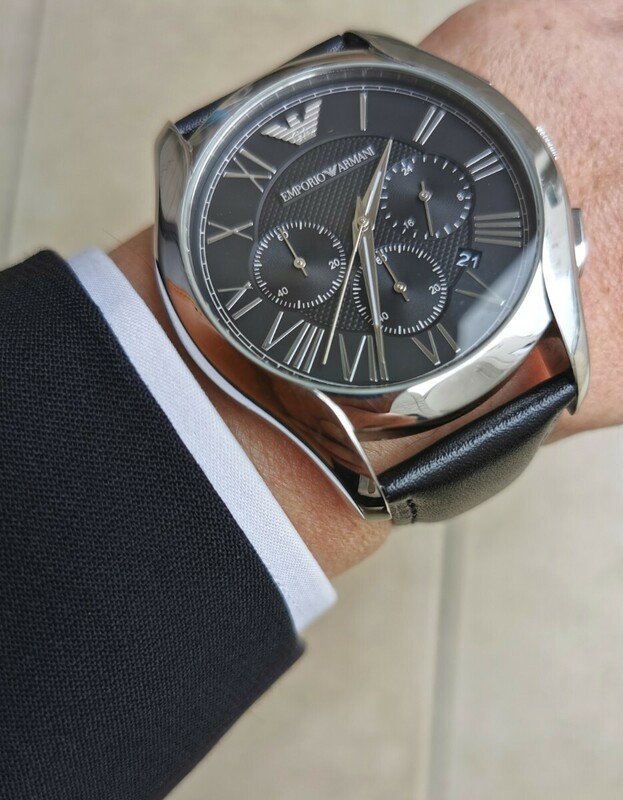 アルマーニのメンズ腕時計　ベルトカスタム