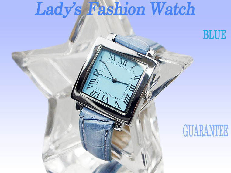 超格安～ レディース ファッション 腕時計 文字盤ベルト ブルー 本体 ステンレス 新品 単品時、日時指定なしで発送料440円