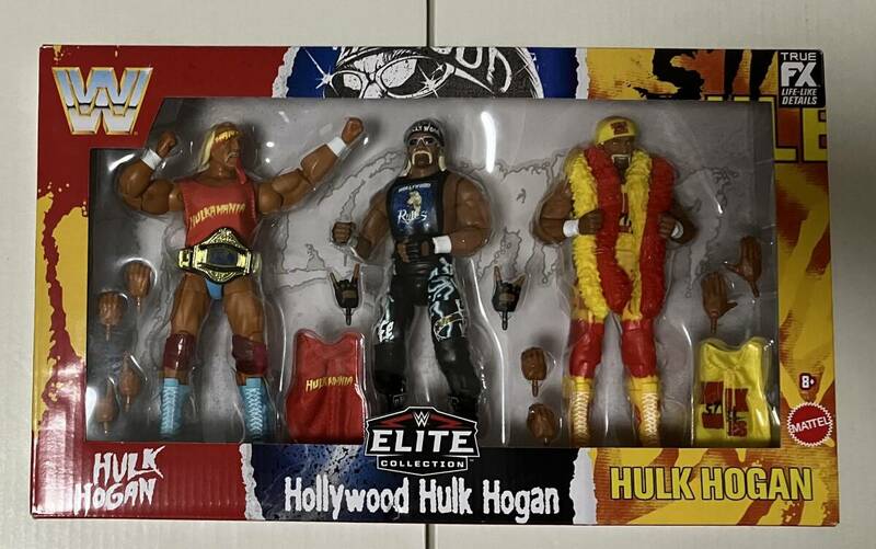 WWE Mattel Elite Hulk Hogan ハルク・ホーガン マテル プロレスフィギュア 3個パック WWF WCW NWO 新品未開封