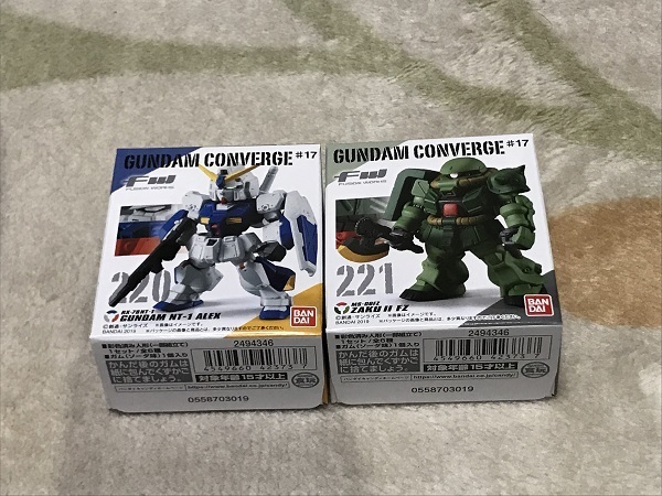 ガンダムコンバージ　＃１７　　ガンダムNT-1アレックス　ザクⅡ改FZ　　　　FW GUNDAM CONVERGE　 gundamconverge