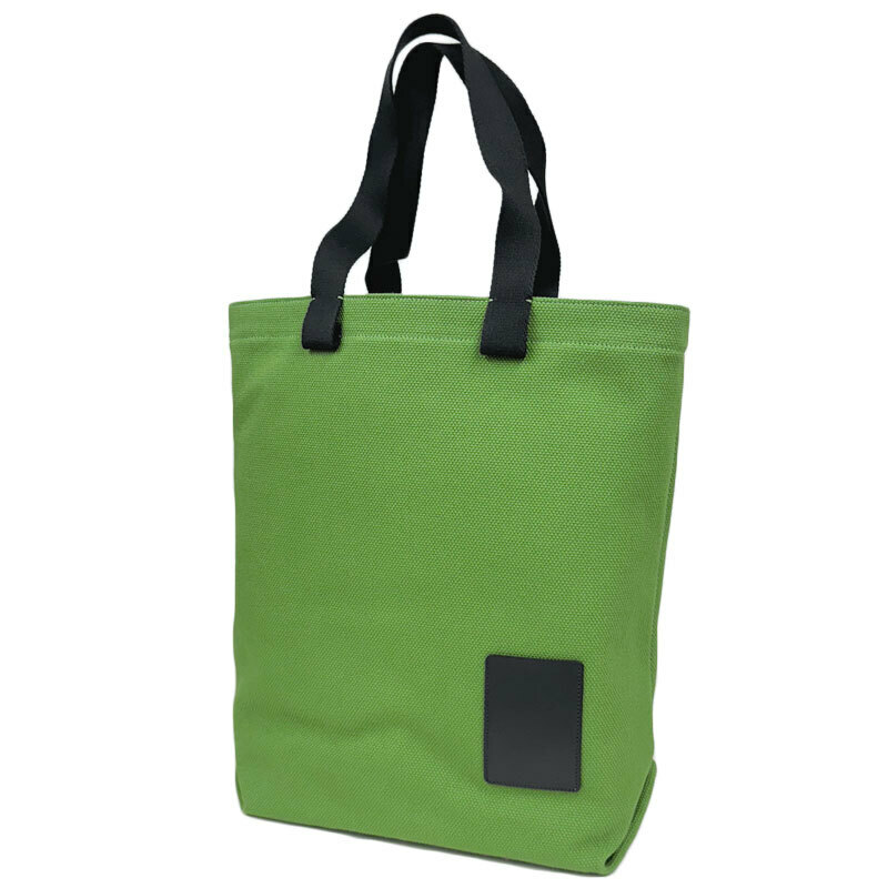 【73103-2BS】未使用・在庫処分品　IL BISONTE イルビゾンテ　トートバッグ　緑　キャンバス　ショッピングバッグ　鞄　イタリア製