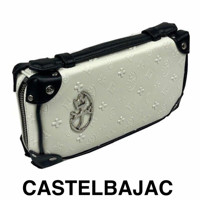 CASTELBAJAC カステルバジャック セカンドバッグ クラッチバッグ 牛革 本革仕様 ホワイト その他にも出品中です♪ CA18535