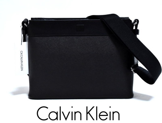 CK CALVIN KLEIN カルバンクライン 日本製 定価2,7万 牛革 ショルダーバッグ 収納量◎ ブラック この他にも出品中です♪ CK18560