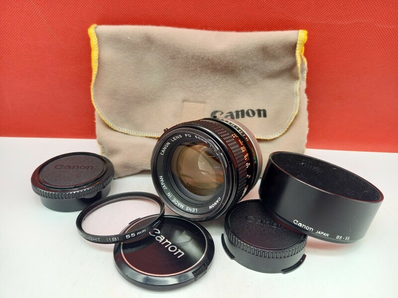 ■ CANON FD 50mm F1.4 S.S.C カメラ 単焦点 レンズ マニュアル 付属品 キャノン