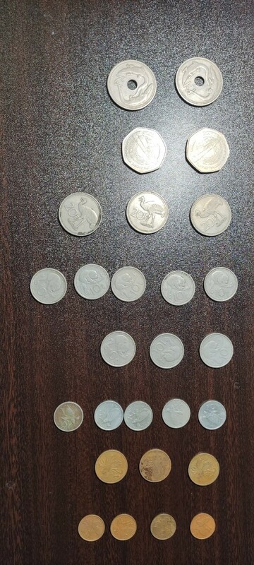 パプアニューギニア 通常コイン ２７枚 約３５年前入手