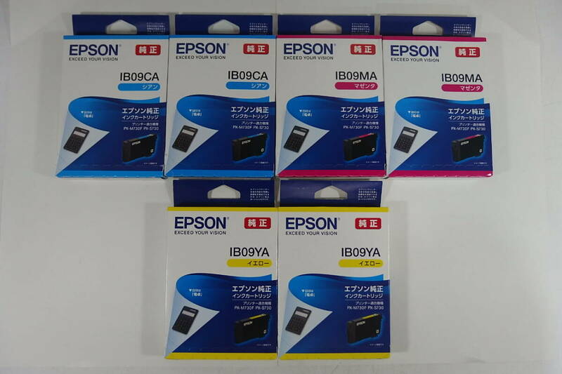 ◆未開封品 EPSON エプソン 純正インクカートリッジ IB09 CA/MA/YA シアン/マゼンタ/イエロー 3色 6個セット