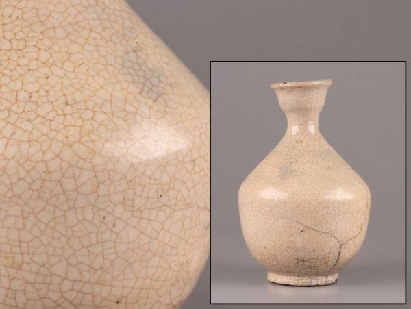 古美術 朝鮮古陶磁器 李朝 白磁 徳利 時代物 極上品 初だし品 C5458