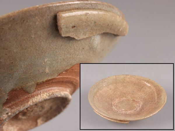 古美術 朝鮮古陶磁器 高麗青磁 皿 時代物 極上品 初だし品 C5428