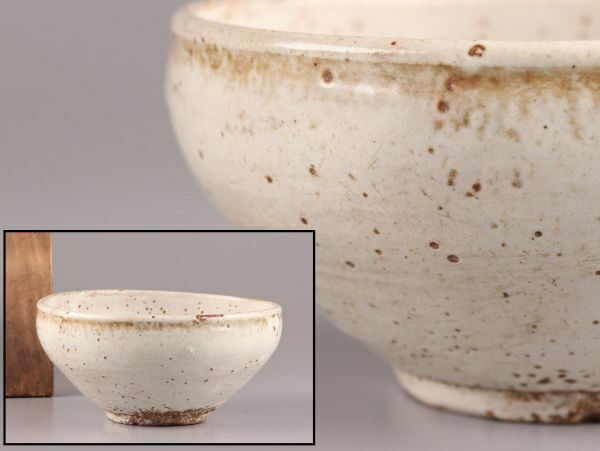 古美術 朝鮮古陶磁器 李朝 白磁 鉢 時代物 極上品 初だし品 C5586