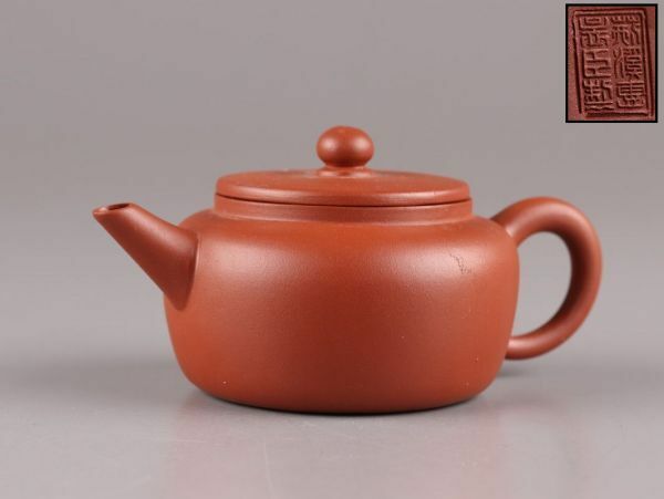 中国古玩 唐物 煎茶道具 朱泥 紫泥 荊渓恵孟臣製 款 紫砂壷 茶壷 急須 時代物 極上品 初だし品 C5543