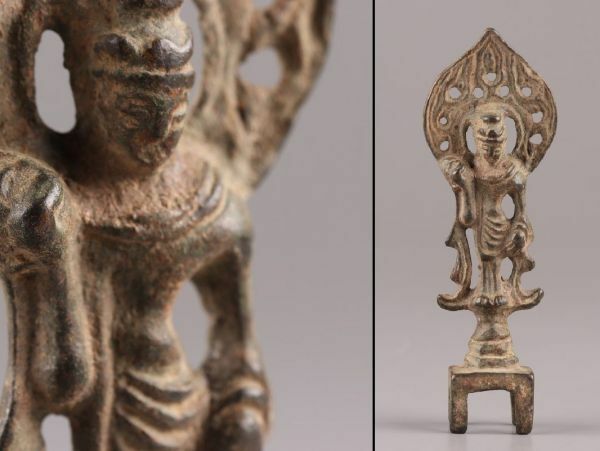 中国古玩 唐物 仏教美術 古銅造 仏像 豆仏 時代物 極上品 初だし品 C5618