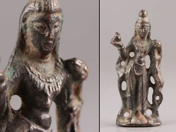 中国古玩 唐物 仏教美術 古銅造 仏像 豆仏 時代物 極上品 初だし品 C5600