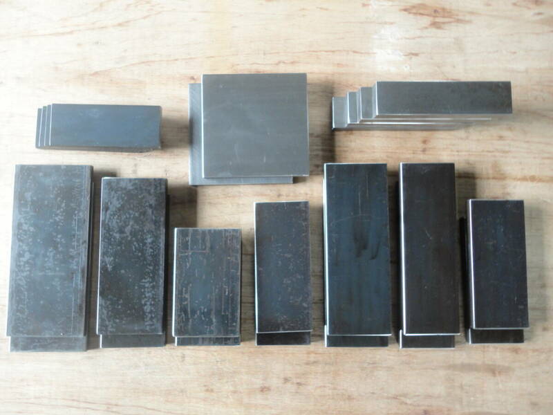 「鉄材」黒皮フラットバー（平板）７種類　＆　磨き材フラットバー（平板）2種類　各種短寸法切り品