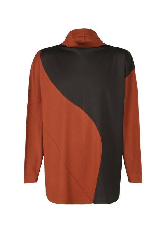 イッセイミヤケ　ISSEY MIYAKE　GEOMETRY JERSEY STITCH　パネル　カラー　オーバーサイズ　カットソー　3