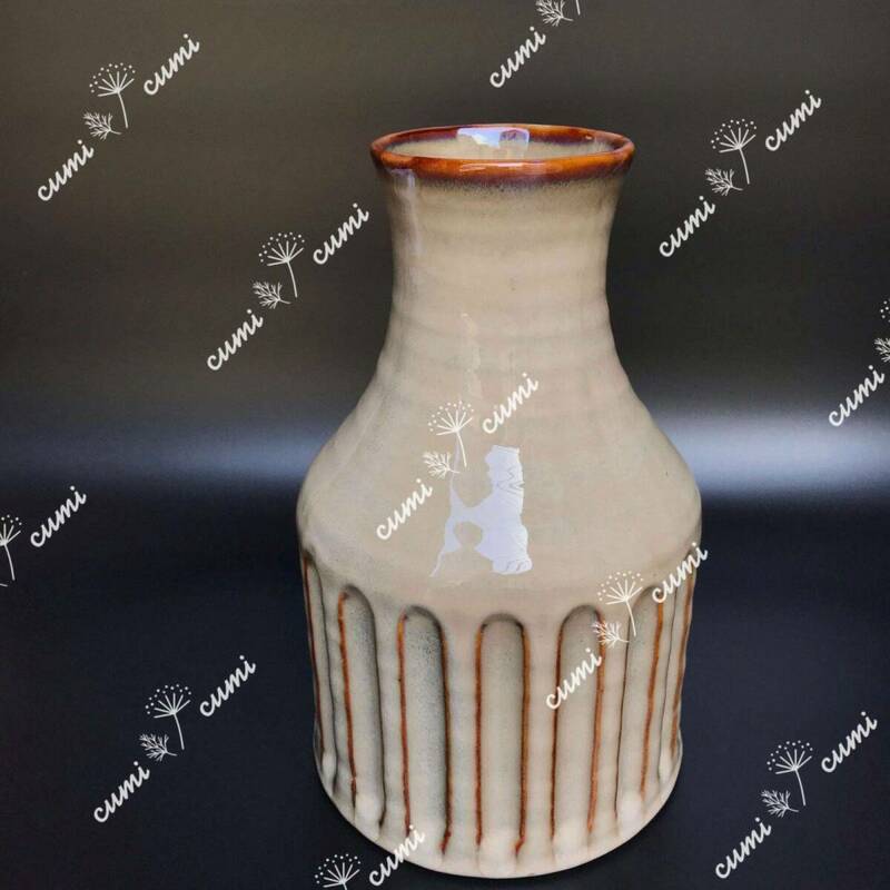 N0115【イギリス】シンプル 花瓶 窯変 高品質 室内 陶器 フラワーベース 激安 レア インテリア プレゼント 海外 